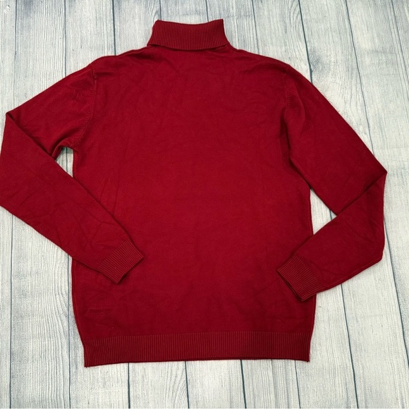 XRAY JEANS men Classic Red Turtleneck Sweater/size L - Picture 4 of 9